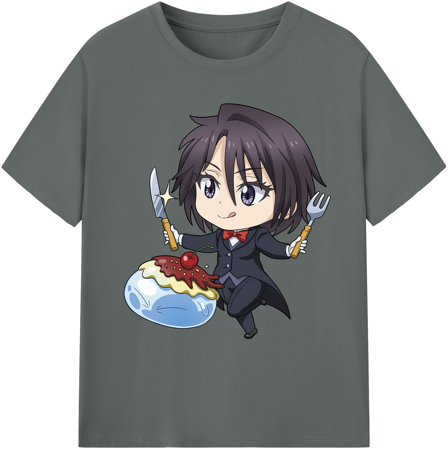 （画像用） 転スラ Regarding Reincarnated to Slime 綿100％ メンズ半袖Tシャツ｜肌触りやわらか＆通気性